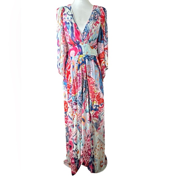 FARM RIO Boboikat Maxi Dress, Multicolored, Size S. - Picture 2 of 14